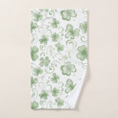 Soft Shamrock Whispers in Sage Green Badhandtuch Set (Handtuch)