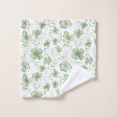Soft Shamrock Whispers in Sage Green Badhandtuch Set (Waschlappen)