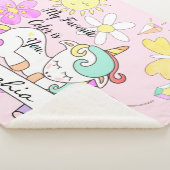 Soft Sherpa Sleepy Unicorn Name Blanket Sherpadecke (3/4)