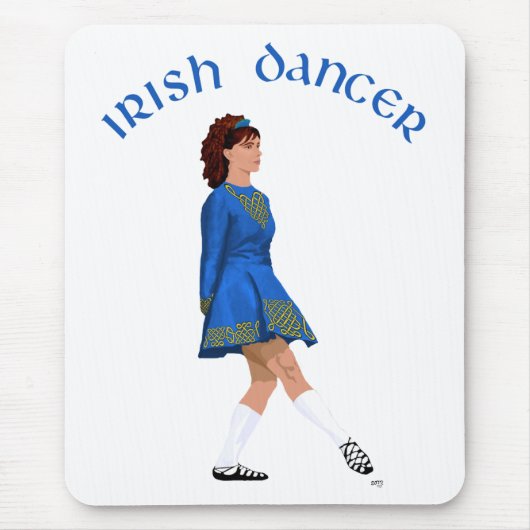 Soft Shoe Irish Dancer in Blue Mousepad (Vorne)