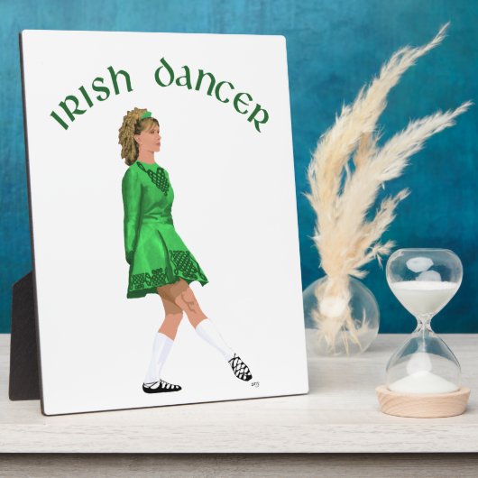 Soft Shoe Irish Dancer in Green Fotoplatte (Seite)