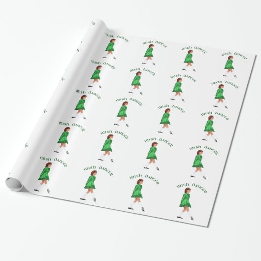 Soft Shoe Irish Dancer in Green Geschenkpapier (Ungerollt)