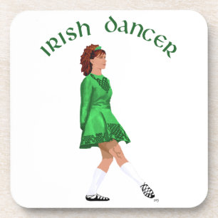 Soft Shoe Irish Dancer in Green Getränkeuntersetzer