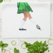 Soft Shoe Irish Dancer in Green Handtuch (Gefaltet)