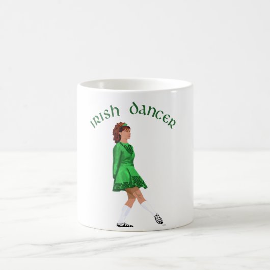 Soft Shoe Irish Dancer in Green Kaffeetasse (Mittel)