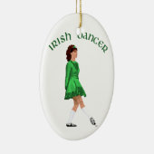 Soft Shoe Irish Dancer in Green Keramik Ornament (Rechts)