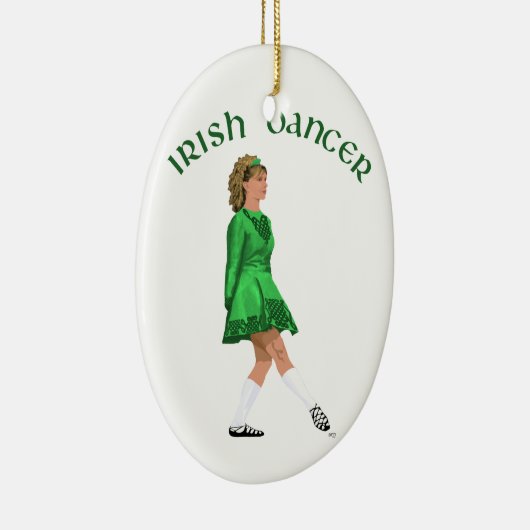 Soft Shoe Irish Dancer in Green Keramikornament (Rechts)