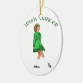 Soft Shoe Irish Dancer in Green Keramikornament (Links)