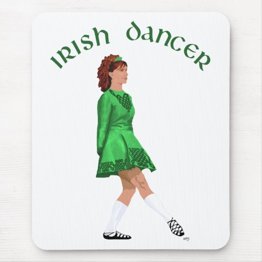 Soft Shoe Irish Dancer in Green Mousepad (Vorne)