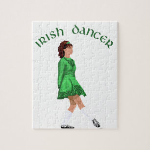 Soft Shoe Irish Dancer in Green Puzzle