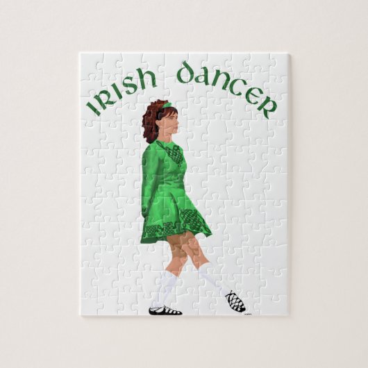 Soft Shoe Irish Dancer in Green Puzzle (Vertikal)