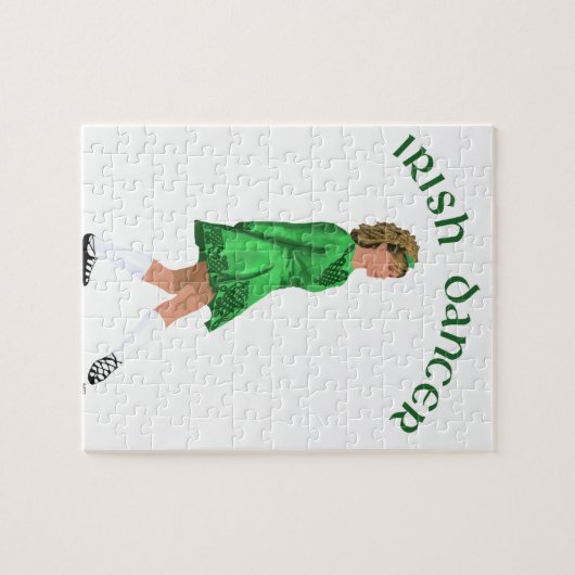 Soft Shoe Irish Dancer in Green Puzzle (Horizontal)