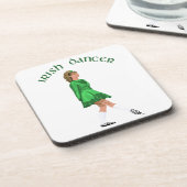 Soft Shoe Irish Dancer in Green Untersetzer (Linke Seite)