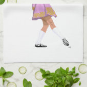Soft Shoe Irish Dancer in Pink Geschirrtuch (Gefaltet)