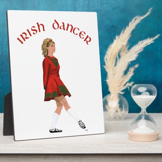 Soft Shoe Irish Dancer in Red Fotoplatte (Seite)