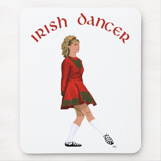Soft Shoe Irish Dancer in Red Mousepad (Vorne)