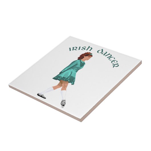 Soft Shoe Irish Dancer in Türkis Fliese (Seite)