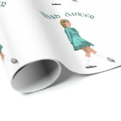 Soft Shoe Irish Dancer in Türkis Geschenkpapier (Rolleneckpunkt)