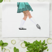 Soft Shoe Irish Dancer in Türkis Geschirrtuch (Gefaltet)