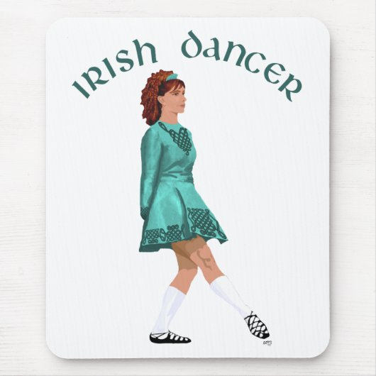 Soft Shoe Irish Dancer in Türkis Mousepad (Vorne)