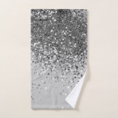 Soft Silver Grauer Glitzer #1 Badhandtuch Set (Handtuch)