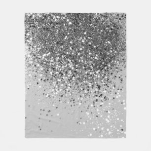 Soft Silver Grauer Glitzer #1 Fleecedecke