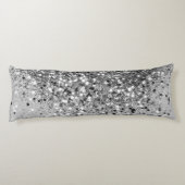 Soft Silver Grauer Glitzer #1 Seitenschläferkissen (Rückseite)