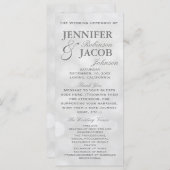 Soft Silver und White Bokeh Lights Hochzeitsprogra Programm (Vorne/Hinten)