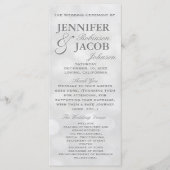 Soft Silver und White Bokeh Lights Hochzeitsprogra Programm (Vorderseite)