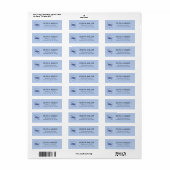 Soft Sky Blue - Business Return Address Label (Vorne)