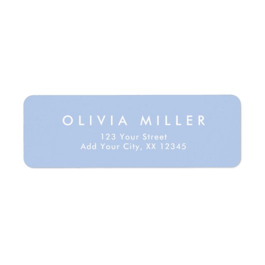 Soft Sky Blue - Classic Address Label (Vorne)