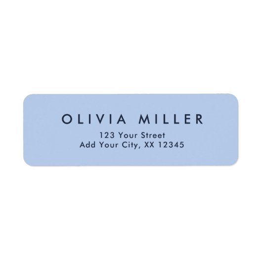 Soft Sky Blue - Classic Address Label (Vorne)