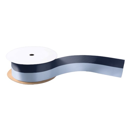 Soft Sky Blue & Dark Blue Satin Ribbon Satinband (Spule)