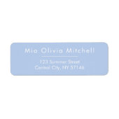 Soft Sky Blue Minimal Address Labels (Vorne)