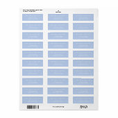 Soft Sky Blue Minimal Address Labels (Vorne)