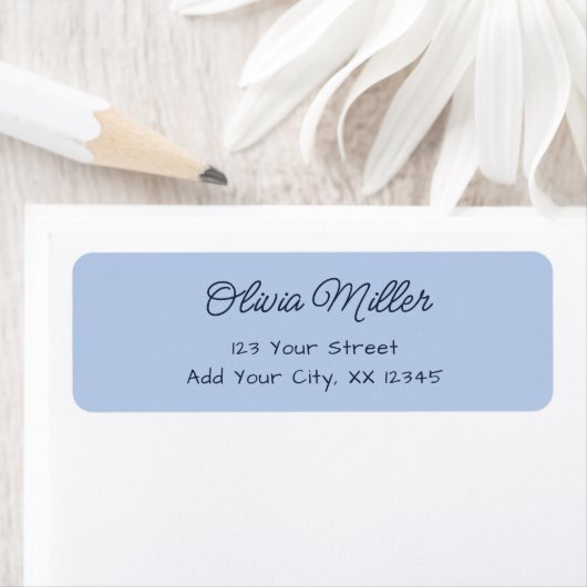 Soft Sky Blue - Modern Address Label (Insitu)