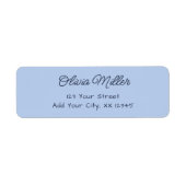 Soft Sky Blue - Modern Address Label (Vorne)