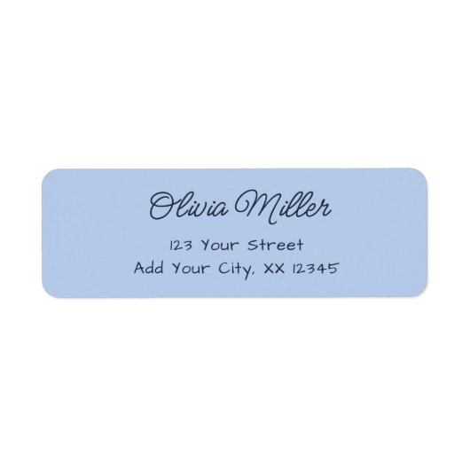 Soft Sky Blue - Modern Address Label (Vorne)