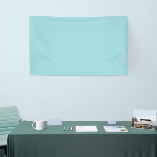 Soft Sky Blue Solid Color Banner (Messeveranstaltung)