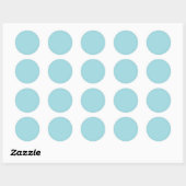 Soft Sky Blue Solid Color Runder Aufkleber (Blatt)