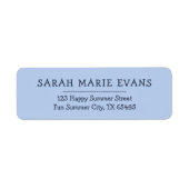 Soft Sky Blue - Stylish Return Address Labels (Vorne)