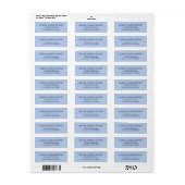 Soft Sky Blue - Stylish Return Address Labels (Vorne)