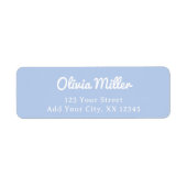 Soft Sky Blue - Trendy Address Label (Vorne)