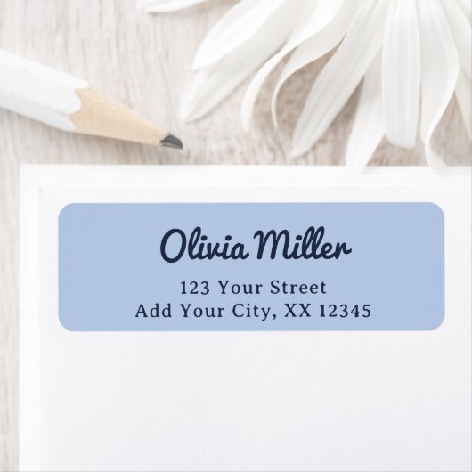 Soft Sky Blue - Trendy Address Label (Insitu)
