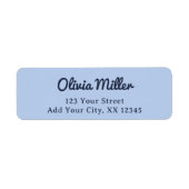 Soft Sky Blue - Trendy Address Label (Vorne)