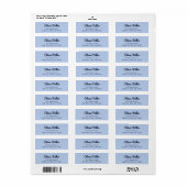 Soft Sky Blue - Trendy Address Label (Vorne)