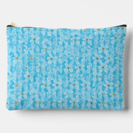 Soft Sky Blue & White Watercolor Ditsy Floral Patt Zubehörtasche