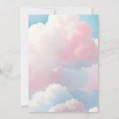 Soft Sky Unicorn Whimsical Girl 10th Birthday Einladung (Rückseite)