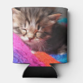 Soft Sleepy Newborn Kitten Phototgraph Dosenkühler (Rückseite)