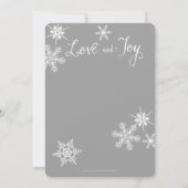 Soft & Snowy Weihnachtskarte Feiertagskarte (Rückseite)